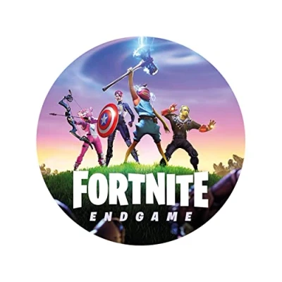 Abbildung von Tortenaufleger Fortnite, rund 20cm Fondantpapier PREMIUM