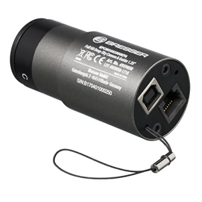 Abbildung von Bresser Teleskop Full HD Deep Sky Kamera mit ST4 Autoguider, Allround SONY IMX290 Farb Sensor und hoher Quanteneffizienz von bis zu 77% inklusive Zubehör Software