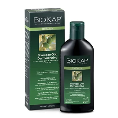 Abbildung von BIOKAP BELLEZZA Beruhigendes Shampoo 200 ml speziell für empfindliche und gereizte Kopfhaut Olivenöl Bio Malven Extrakt