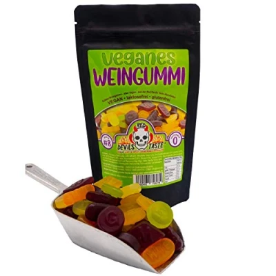 Abbildung von veganes Weingummi sehr leckeres 200g im ZIP Beutel