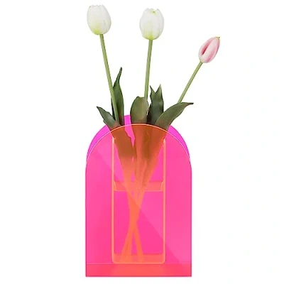 Abbildung von Navaris Dekovase Acryl Vase pink transparente Blumenvase aus Acrylglas Deko (1 St)