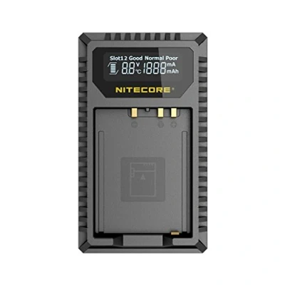 Abbildung von Nitecore FX1 Compacte Dubbel Lader voor Fujifilm NP FW126 (S) + USB, Schwarz