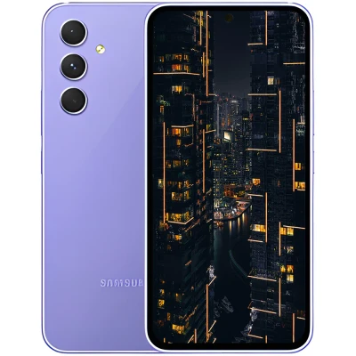 Abbildung von Samsung Galaxy A54 128GB Lila mit o2 Vertrag unbegrenzt telefonieren + 18000 MB 4G/LTE
