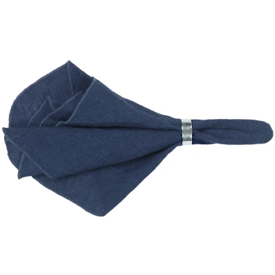 Abbildung von Broste Copenhagen Gracie Serviette Leinen Insignia Blue 45 x cm