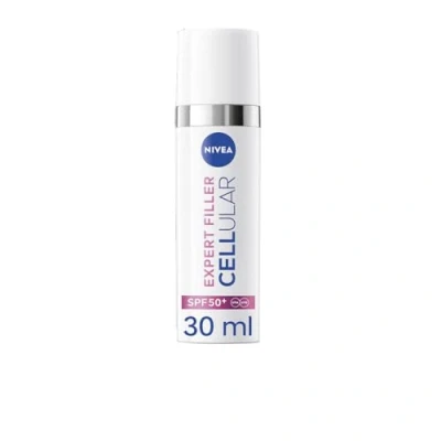 Abbildung von Nivea Expert Filler Cellular Tägliches UV Fluid Serum (1 x 30 ml), Anti Aging Gesichtsserum mit Hyaluronsäure, Sonnenschutz 50+, für junge Haut