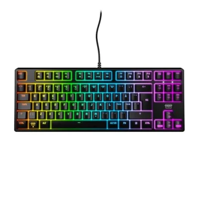 Abbildung von CHERRY XTRFY K4V2 TKL, Kabelgebundene Gaming Tastatur ohne Nummernblock, Pan Nordisches Layout (QWERTY), RGB Beleuchtung, Mechanische MX2A RED Switches, Schwarz