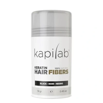Abbildung von Kapilab Streuhaar Schwarz, Premium Haarpuder zur Haarverdichtung Haarfasern für Dünner Werdenes Haar Keratin Haarpulver Mehr Volumen Hair Fibers Männer und Frauen 12.5 gramm