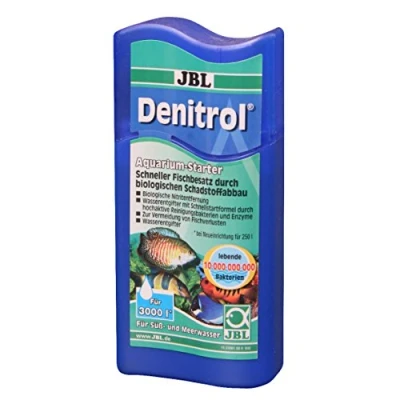 Abbildung von JBL Denitrol 2306100, Aquarium Starter, Bakterienstarter, Für Süß und Meerwasser Aquarien, Neueinrichtung, Waserwechsel, 100 ml