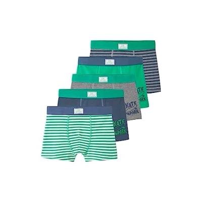 Abbildung von Vertbaudet 5er Pack Jungen Boxershorts aus Stretch, Skater grün 92/98