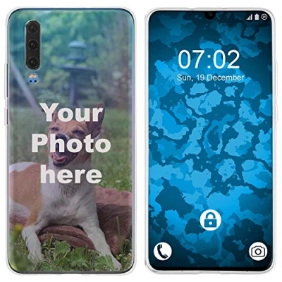 Abbildung von PhoneNatic Case kompatibel mit P30 Personalisierte Handyhülle clear zum selbst gestalten eigenem Foto