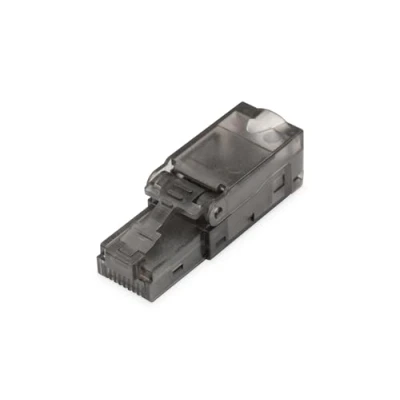 Abbildung von DIGITUS Cat 6A Netzwerkstecker Feldstecker Ungeschirmt RJ45 Stecker Werkzeugfrei 10GBase T 500 MHz AWG 27/7 bis 22/1