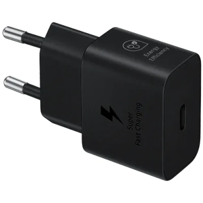 Abbildung von Samsung Ladegerät Netzteil ﻿Original 25W Efficiency Adapter ohne Ladekabel Schwarz