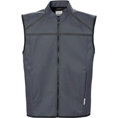 Abbildung von FRISTADS Softshelljacke Fusion ärmellos Farbe dunkelgrau Gr. M 100% Polyester