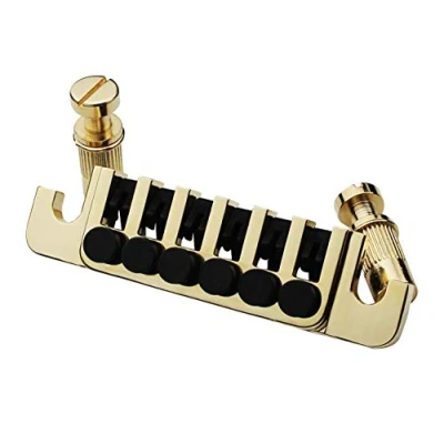 Abbildung von Guyker Guitar Bridge Tailpiece Tune O Matic Bridges Replacement for EPI LP SG 6 String Electric (Golden)