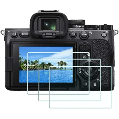 Abbildung von Displayschutz Displayschutzfolie für Sony Alpha 7 IV A7 A7IV A74 Kamera, 0,3 mm High Definition, 9H Härte, optisches LCD Display, Premium Glas Schutzabdeckung [3 Stück]