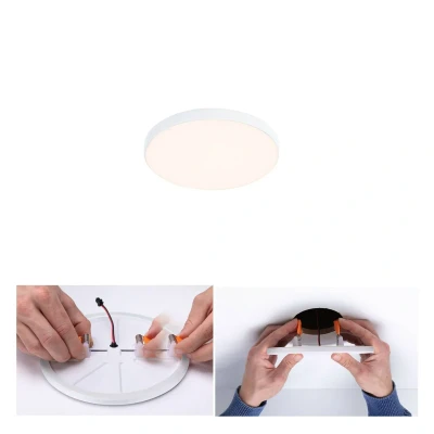 Abbildung von Paulmann 79938 LED Panel Einbaupanel Veluna VariFit Edge 90mm rund Warmweiß Weiß Kunststoff Beleuchtungssystem 3000 K