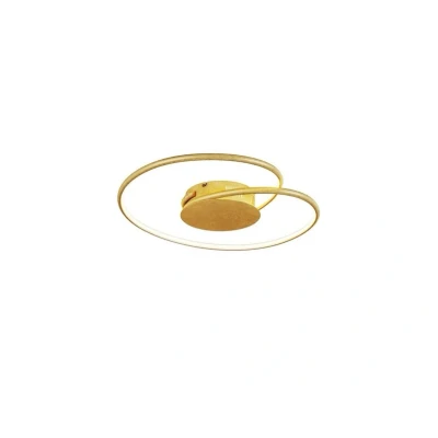Abbildung von Lindby LED Deckenleuchte Joline, Leuchtmittel fest verbaut, warmweiß, Modern, Metall, Kunststoff, gold, inkl. Leuchtmittel, Lampe