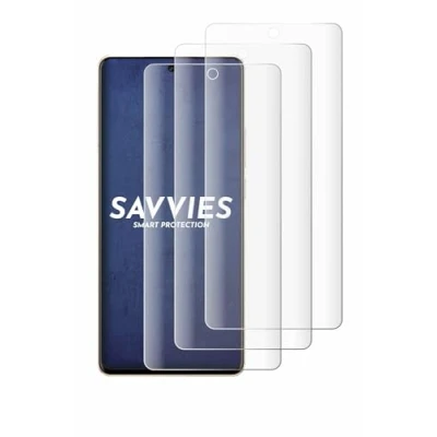 Abbildung von Savvies 4 Stück Full Screen Schutzfolie für Vivo X100 Pro Cover Displayschutz Folie [3D Curved, Transparent, Anti Fingerabdruck]