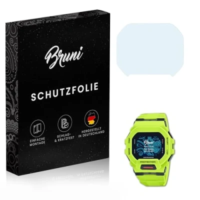 Abbildung von Bruni Schutzfolie kompatibel mit Casio GBD 200 9ER Folie, glasklare Displayschutzfolie (2X)