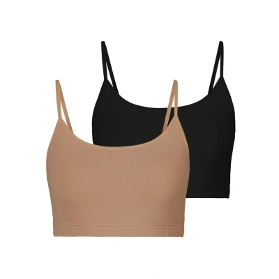Abbildung von Lascana 2 PACK Bustier, Damen, Größe: 36/38, Beige schwarz