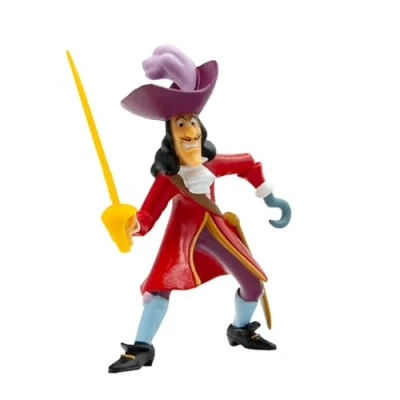 Abbildung von Bullyland 12651 Spielfigur Kapitän Hook aus Walt Disney Peter Pan, ca. 9,4 cm, detailgetreu, ideal als kleines Geschenk für Kinder ab 3 Jahren