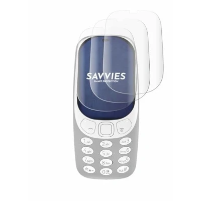 Abbildung von Savvies 4 Stück Full Screen Schutzfolie für Nokia 3310 (2017) Cover Displayschutz Folie [3D Curved, Transparent, Anti Fingerabdruck]