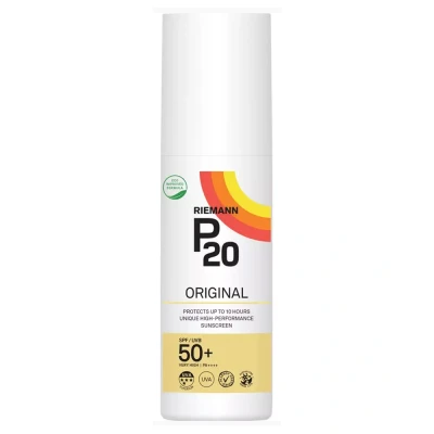 Abbildung von RIEMANN P20 Original LSF50+Plus Spray 100 ml, fortschrittlicher Sonnenschutz, hohe Leistung, Triple Protect + Schweißresistenz, schützt bis zu 10 Stunden, sehr wasserabweisend, hoher UVA Schutz
