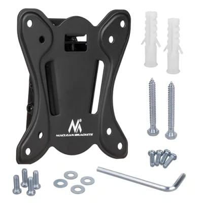 Abbildung von Maclean MC 715 LCD LED Monitor Plasma TV 13&quot; bis 27&quot; Wandhalterung Halterung VESA 75x75 100x100 25kg Extra schlankes Design