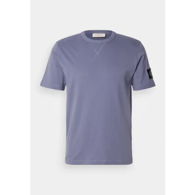 Abbildung von Calvin Klein Jeans Badge Regular TEE Tshirt basic, Herren, Größe: Large, Grisaille