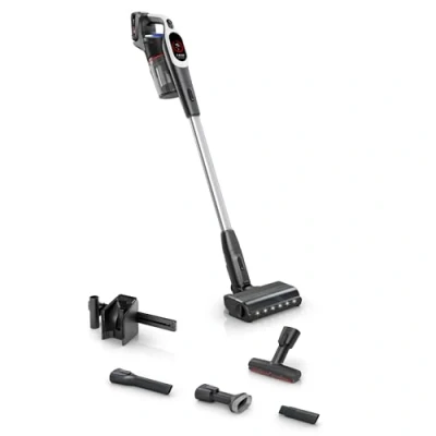 Abbildung von BOSCH Akku Stielstaubsauger Unlimited 9 BKS931BA, MicroClean™ Technology, LED Licht, beutellos, HEPA Filtersystem, 10 Jahre Motorgarantie, Staubkomprimierung, weiß