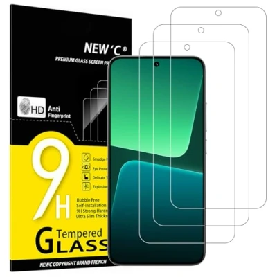 Abbildung von NEW&#039;C 3 Stück, Panzer Schutz Glas für Xiaomi 13, NICHT kompatibel 13T, Frei von Kratzern, 9H Härte, HD Displayschutzfolie, Ultrabeständig