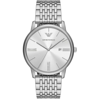 Abbildung von Emporio Armani Watch Uhr silvercoloured, Herren, Größe: One Size, Silver coloured