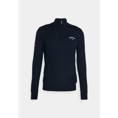 Abbildung von Callaway Herren 1/4 Zip Blend Merino Sweater mädchen Pullover, Blau (Azul Navy 410), Medium