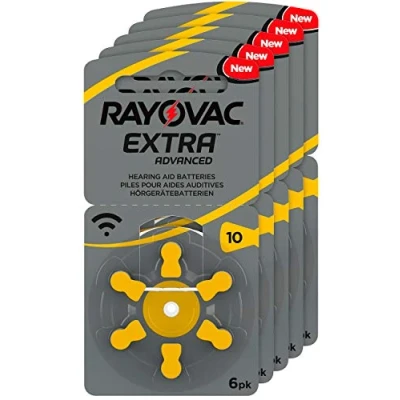 Abbildung von RAYOVAC Hörgeräte Batterien 10 Extra Advanced 1,45V 105 mAh, 5X 6er Sparpack