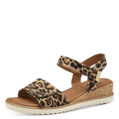 Abbildung von Tamaris Keilsandalette camel/multicoloured, Damen, Größe: 41, Camel/multi coloured Schuhe