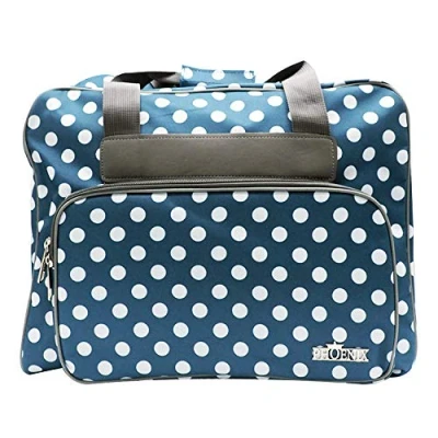 Abbildung von Phönix Nähmaschinentasche Polka Dots blau