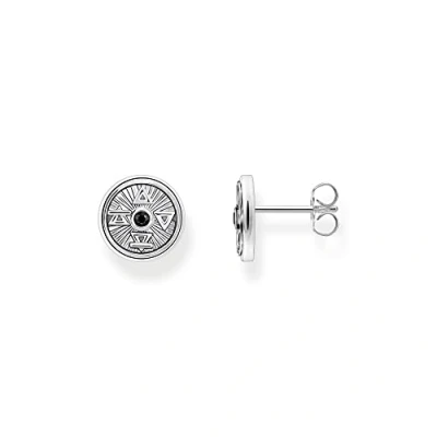 Abbildung von Thomas Sabo Damen Ohrstecker Elements of Nature in der Farbe Silber aus 925 Sterlingsilber mit Zirkonia, Größe: 11x11mm, H2227 051 14