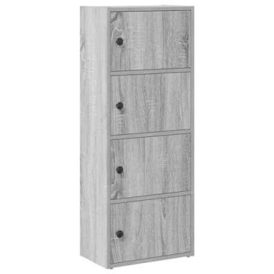 Abbildung von vidaXL Bücherregal Grau Sonoma 40x24x102 cm Holzwerkstoff, Bücherschrank, Lagerregal, Regal, Lagerschrank, Schrank, Aufbewahrungsschrank