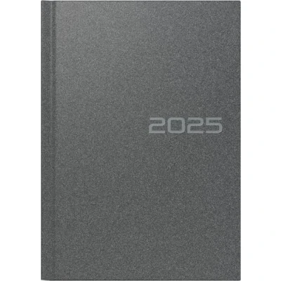 Abbildung von rido/idé Buchkalender Modell Mentor (2025), 1 Seite = Tag, A5, 352 Seiten, Kunststoff Einband Reflection, grau