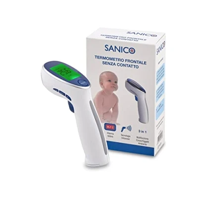 Abbildung von SANICO Infrarot Thermometer Präzises Messen der Temperatur, Europäische Marke,34 Speichermodi, Alarm bei Fieber, multifunktional, benutzerfreundlich Für Körper, Objekte, Umgebungstemperatur