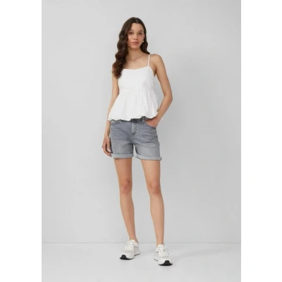 Abbildung von QS Regular FIT Jeans Shorts, Damen, Größe: 38, Steingrau