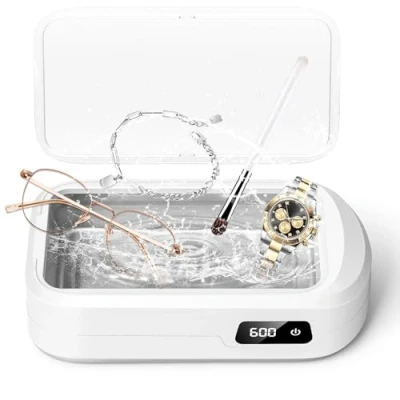 Abbildung von Ultraschallreinigungsgerät Brille 49000Hz, 640ml Brillenreinigungsgerät, Ultraschallreiniger mit 4 Modi, Ultrasonic Cleaner Geeignet für Brillen, Schmuck, Uhren, Zahnersatz, Münzen usw.