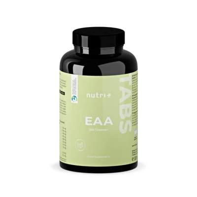 Abbildung von Nutri + EAA Tabletten hochdosiert vegan 300 EAAs Tabs je 1025mg essentielle Aminosäuren für Muskelaufbau Aminosäure Supplement Eiweißtabletten