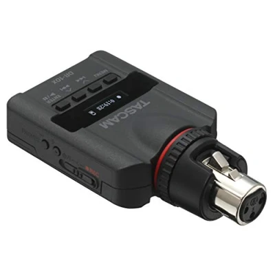 Abbildung von Tascam DR 10X Audiorecorder zum Aufstecken auf ein Mikrofon, Schwarz
