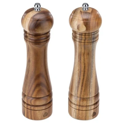 Abbildung von Navaris Gewürzbehälter Salz und Pfeffermühle in Akazienholz Salzmühlen Set Mühle aus Holz, (1 tlg)