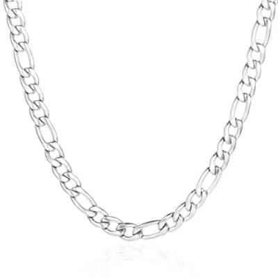 Abbildung von Teegxddy Cuban Ketten Halskette Mann Frau 1.6 6mm Edelstahlschmuck Trend Stahl/Gold plattiert [Länge: 50 80 cm]