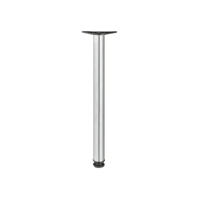 Abbildung von Gedotec Tischbeine Edelstahl Optik D 60 mm [EXTREM STABIL] 1 Stück Tischfüße I Höhenverstellbar Höhe 710 + 30 inkl. Befestigungsmaterial Metall Table Legs