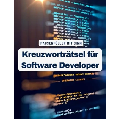 Abbildung von Ein Kreuzworträtsel Buch für Software Developer / Programmierer mit vielen Begriffen aus der IT Branche.: Rätsel und Knobelei in einem ... Profis, Computer Profis.