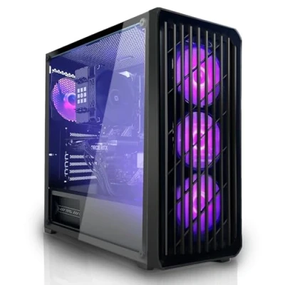 Abbildung von SYSTEMTREFF Basic Gaming PC AMD Ryzen 7 5700G 8x4.6GHz Radeon RX Vega 8 4K HDMI DX12 512GB M.2 NVMe + 2TB HDD 32GB DDR4 RAM WLAN Desktop Computer Rechner für Gamer, Zocker