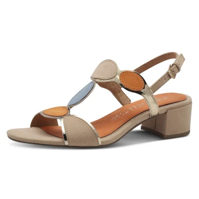 Abbildung von Marco Tozzi Riemensandalette, Damen, Größe: 37, Biscuit Schuhe